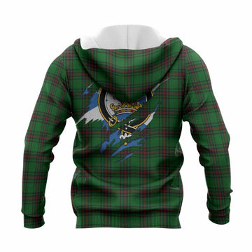Beveridge Clan Crest In Me Tartan Knitted Hoodie Scotland Flag Style