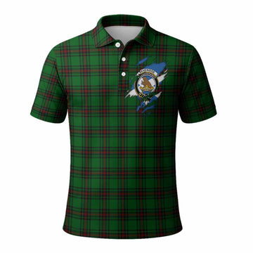 Beveridge Clan Crest In Me Tartan Polo Shirt Scotland Flag Style