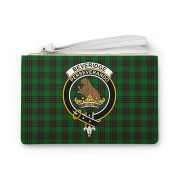 Tartan Vibes Clothing Beveridge Family Crest Tartan Clutch Bag