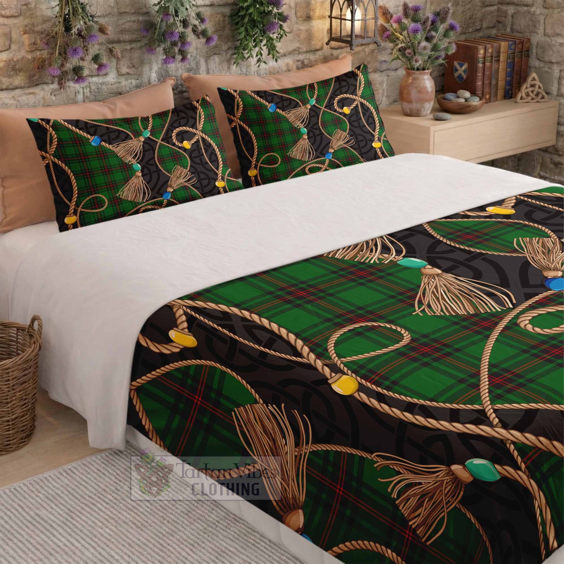 Beveridge Scottish Tartan Twisted Ropes Stylized Bedding Set - Tartan Vibes Clothing