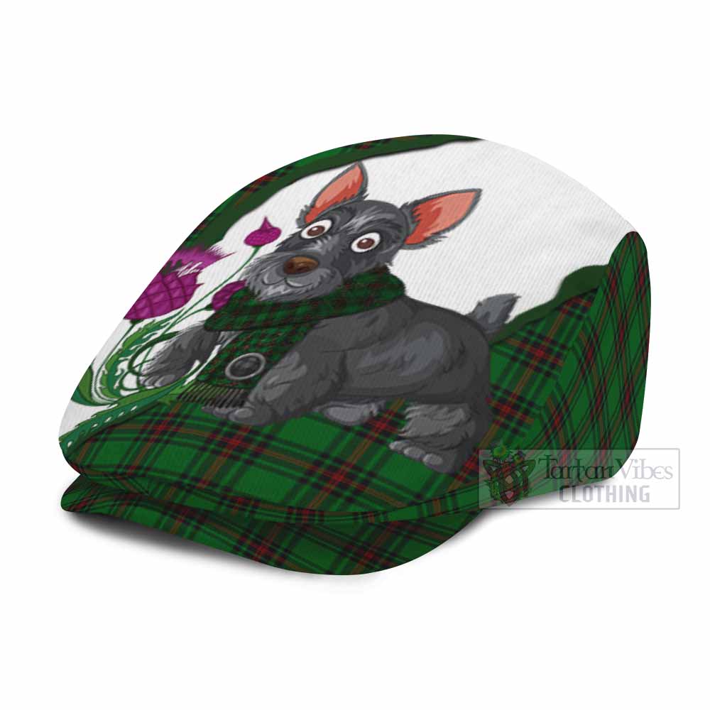 Beveridge Scottish Terrier Tartan Flat Cap, Jeff Cap Thistle Heritage Art - Tartan Vibes Clothing