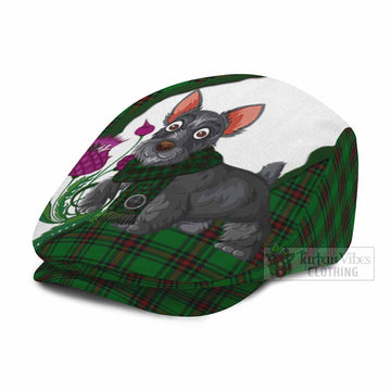 Beveridge Scottish Terrier Tartan Flat Cap, Jeff Cap Thistle Heritage Art