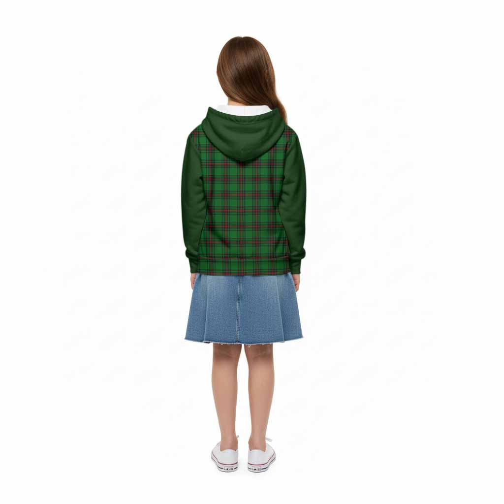 Beveridge Tartan Accent Kid Hoodie with Family Crest