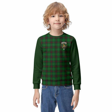 Beveridge Tartan Accent Kid Knitted Sweatshirt with Family Crest