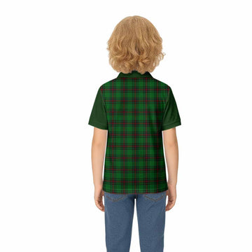 Beveridge Tartan Accent Kid Polo Shirt with Family Crest