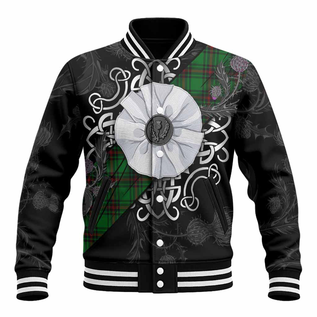 Beveridge Tartan Baseball Jacket Jacobite White Rose Unisex - Tartan Vibes Clothing