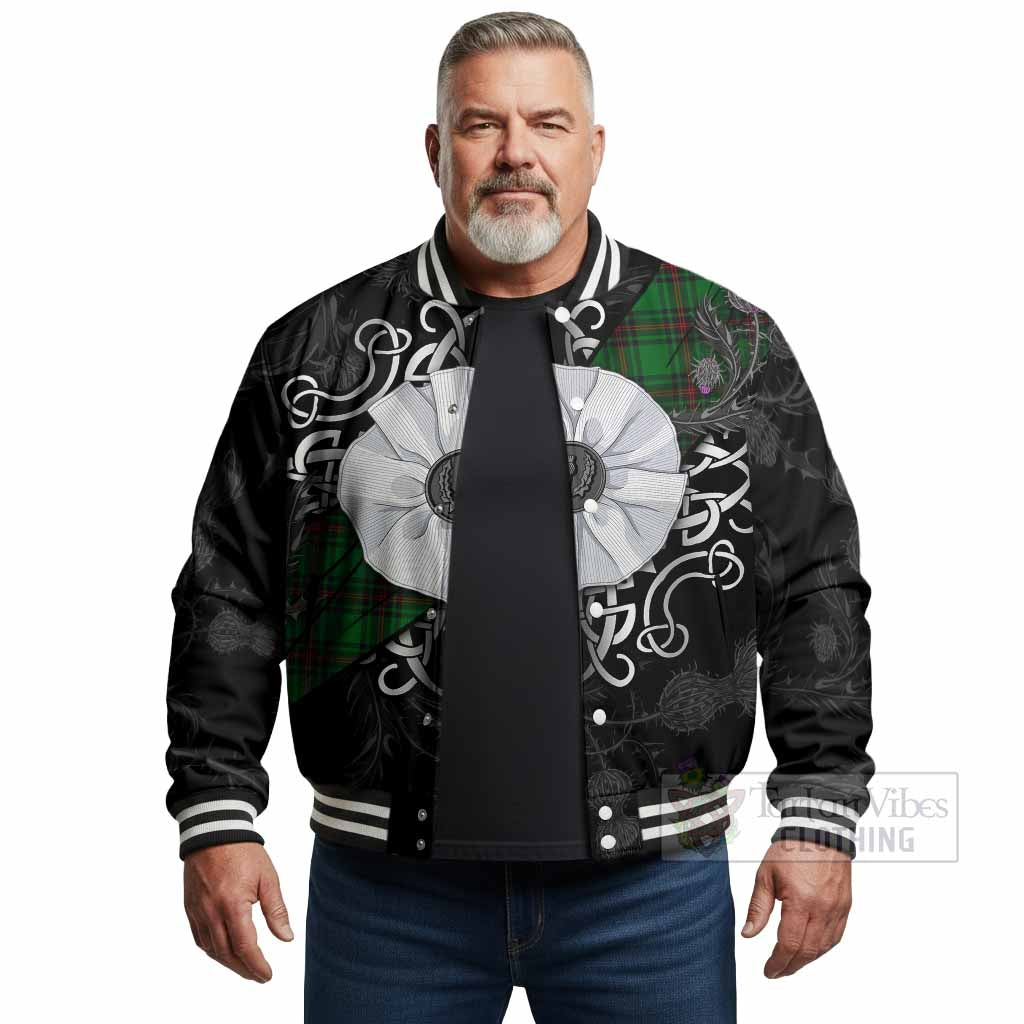 Beveridge Tartan Baseball Jacket Jacobite White Rose - Tartan Vibes Clothing