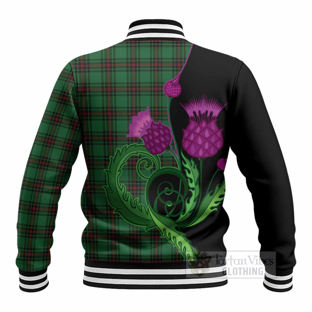 Beveridge Tartan Baseball Jacket Traditional Scottish Thistle