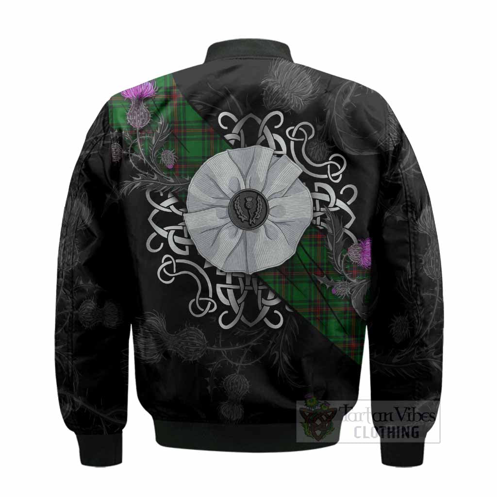 Beveridge Tartan Bomber Jacket Jacobite White Rose - Tartan Vibes Clothing