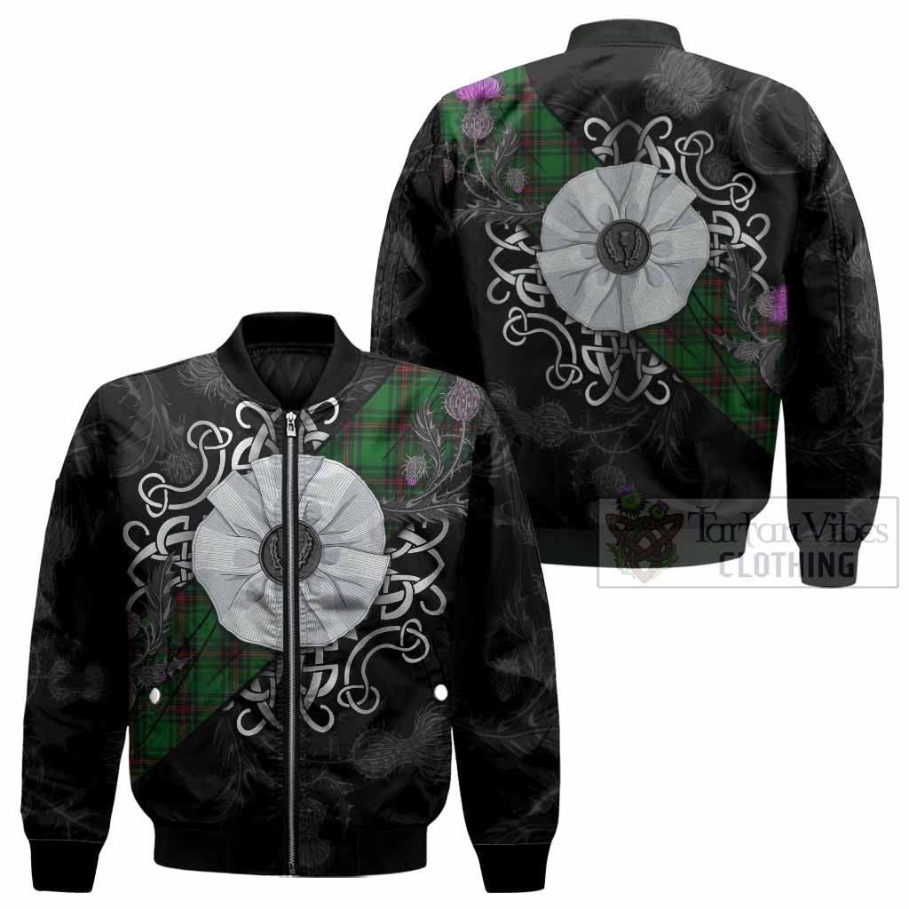Beveridge Tartan Bomber Jacket Jacobite White Rose - Tartan Vibes Clothing