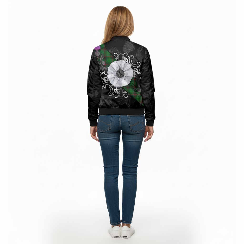 Beveridge Tartan Bomber Jacket Jacobite White Rose - Tartan Vibes Clothing