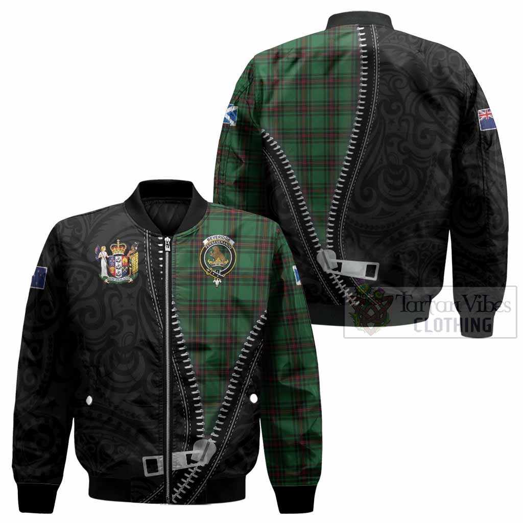 Beveridge Tartan Bomber Jacket New Zealand Pattern Unique Zipper Stylized