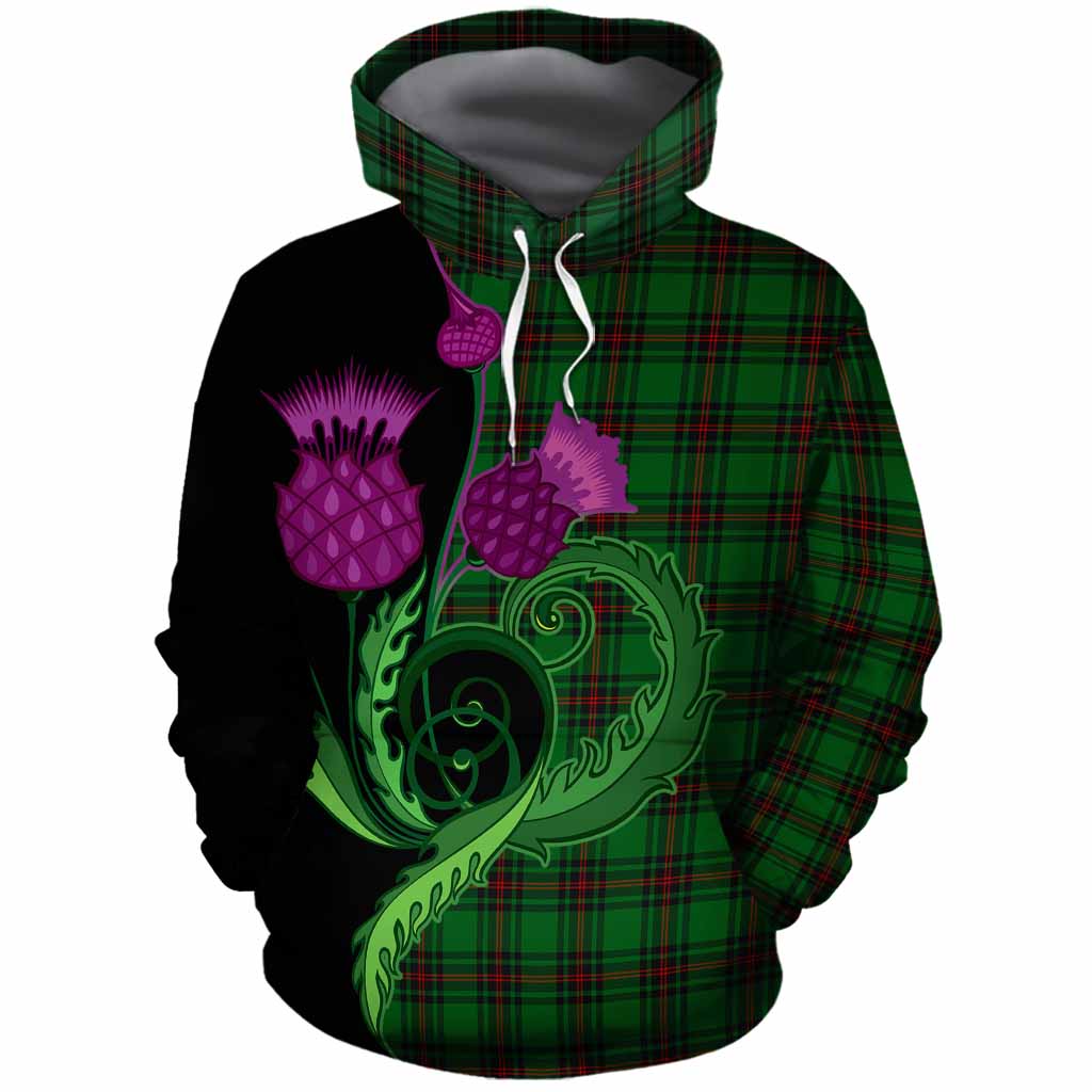 Beveridge Tartan Cotton Hoodie Traditional Scottish Thistle
