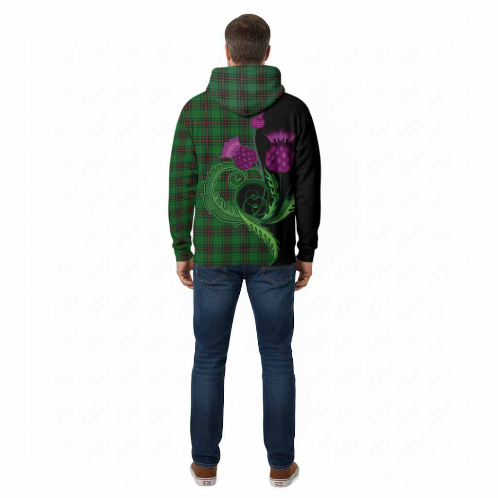 Beveridge Tartan Cotton Hoodie Traditional Scottish Thistle