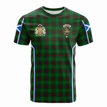 Beveridge Tartan Crest Cotton T-shirt Scotland Coat of Arm Flag Style - Tartan Vibes Clothing