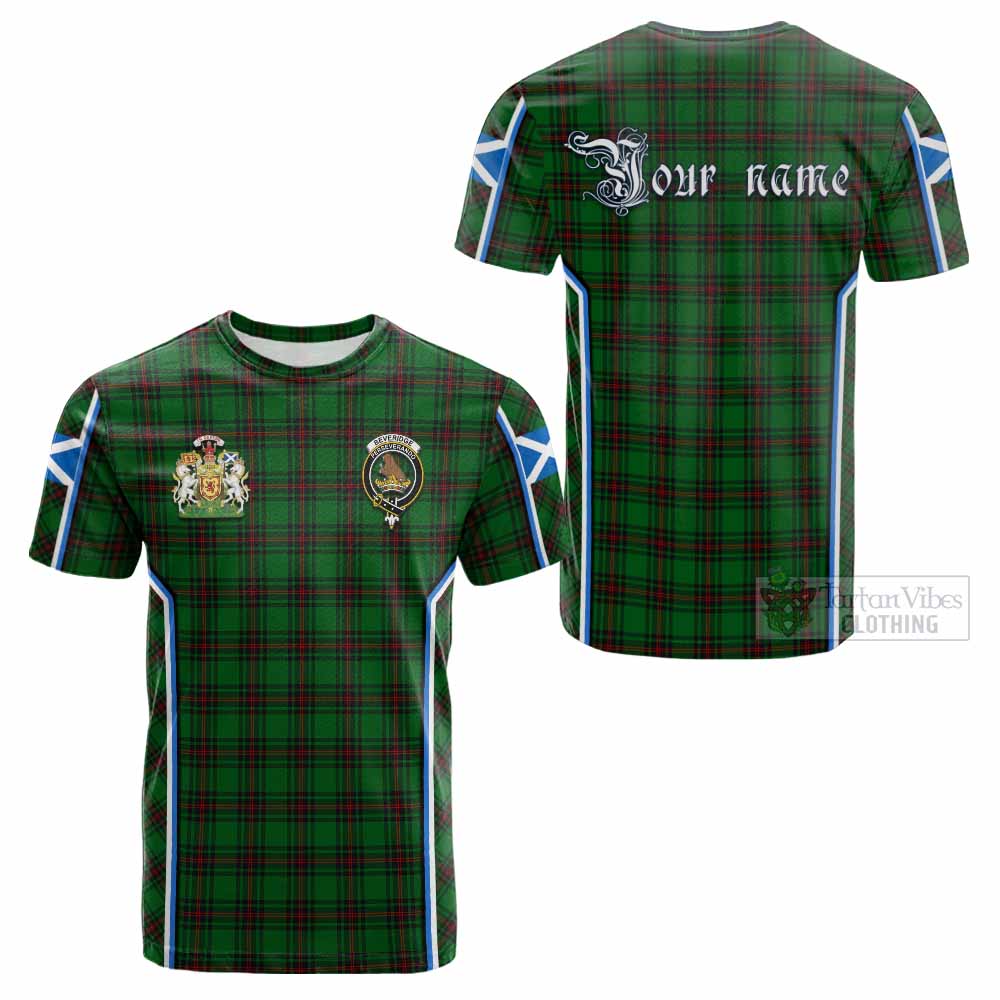 Beveridge Tartan Crest Cotton T-shirt Scotland Coat of Arm Flag Style - Tartan Vibes Clothing