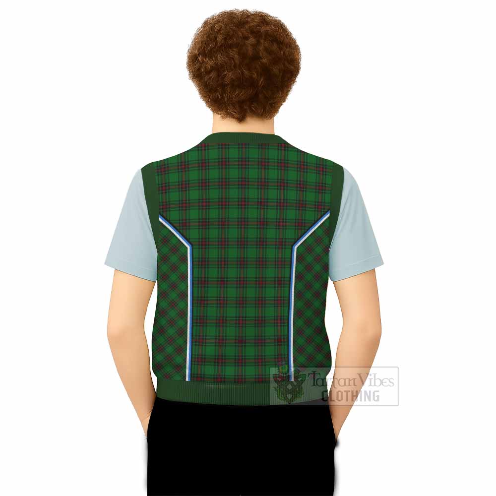 Beveridge Tartan Crest Knitted V-Neck Vest Scotland Coat of Arm Flag Style - Tartan Vibes Clothing