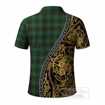 Beveridge Tartan Crest Polo Shirt Celtic Knot and Triple Trickle Spiral Symbols