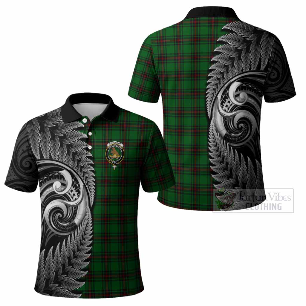 Beveridge Tartan Crest Polo Shirt With New Zealand Silver Fern Maori Koru