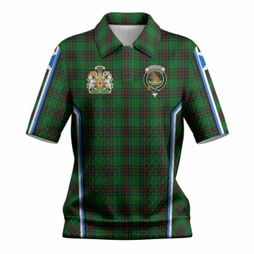 Beveridge Tartan Crest Women’s Polo Sweater Top Scotland Coat of Arm Flag Style