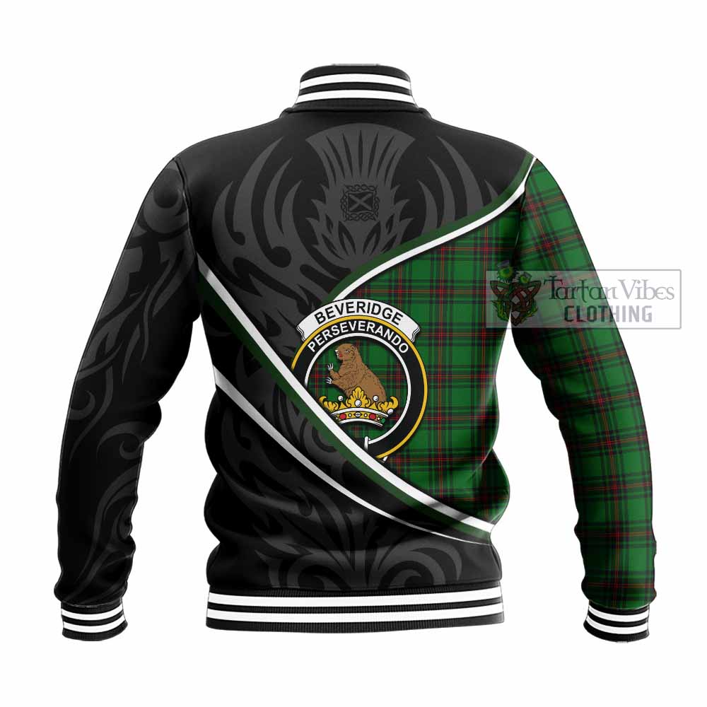 Beveridge Tartan Family Crest Baseball Jacket Celtic Scottish Thistle Floral - Tartan Vibes Clothing