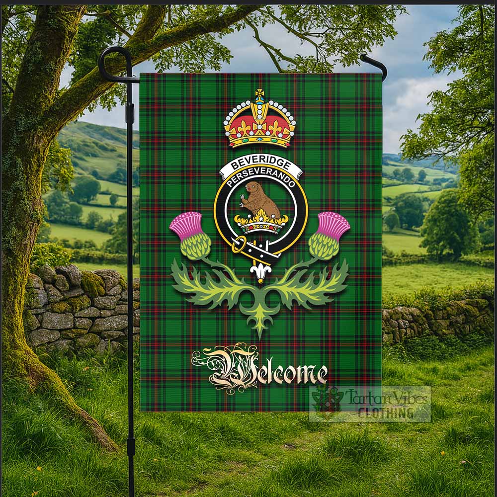Beveridge Tartan Family Crest Garden Flag Royal Thistle Welcome Style - Tartan Vibes Clothing