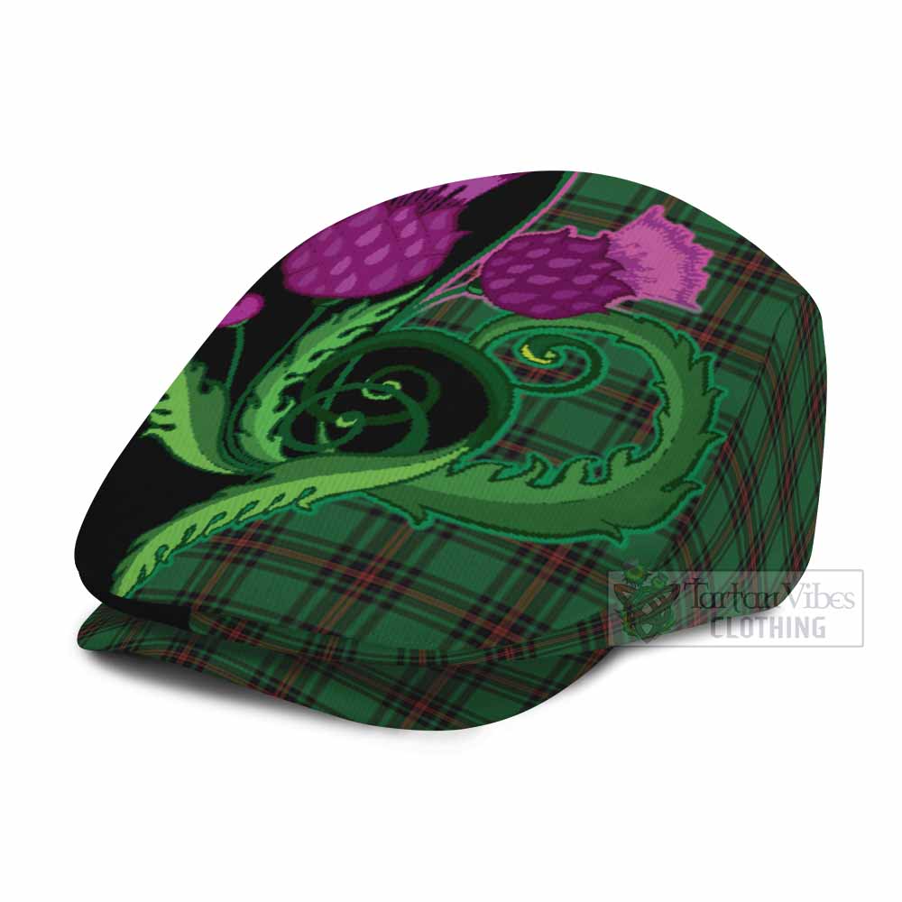 Beveridge Tartan Flat Cap, Jeff Cap Traditional Scottish Thistle