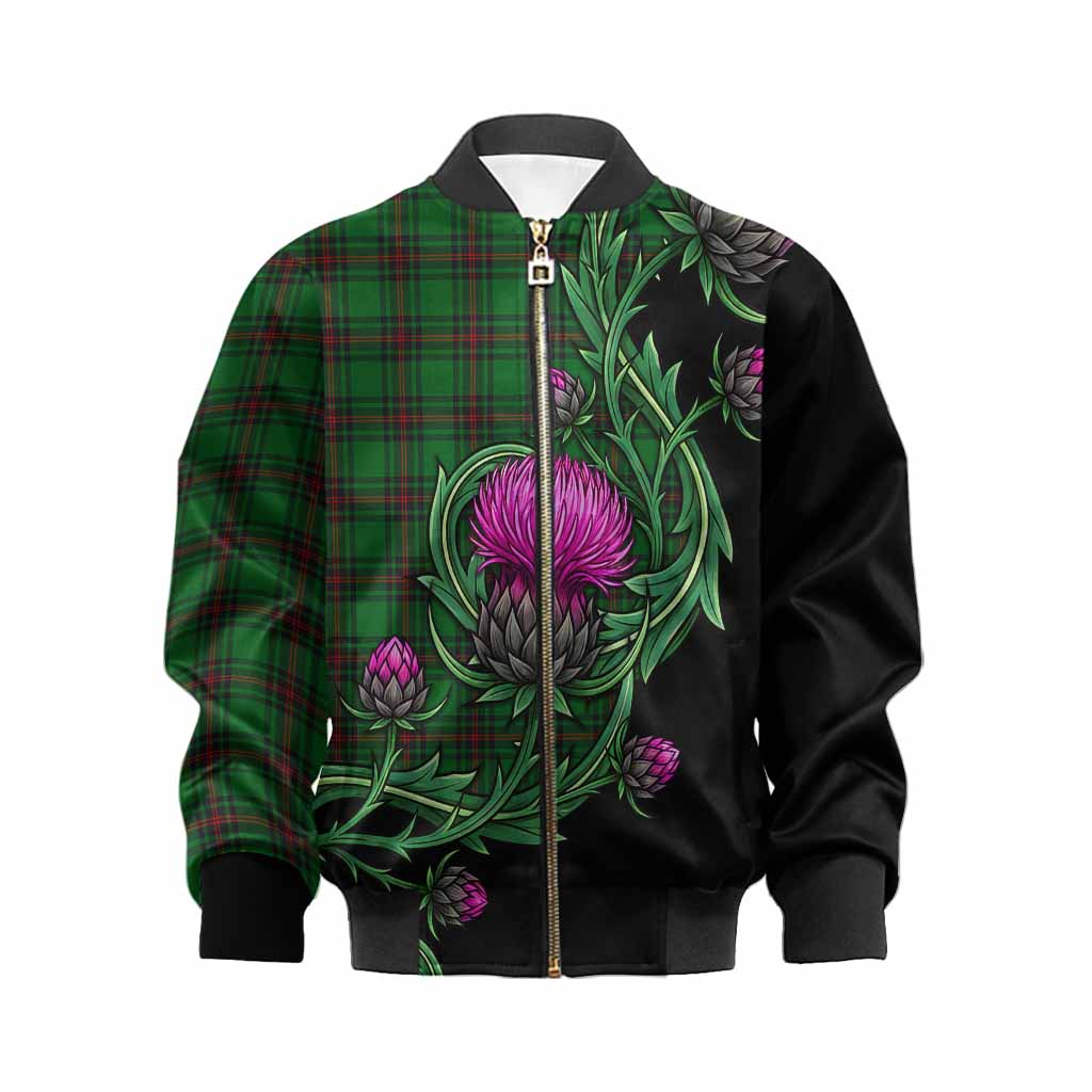 Beveridge Tartan Kid Bomber Jacket Resilient Scottish Thistle Kid XS - Tartan Vibes Clothing