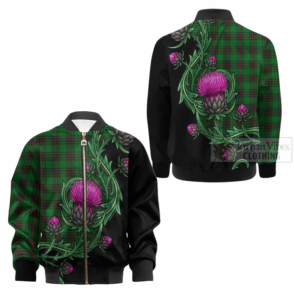 Beveridge Tartan Kid Bomber Jacket Resilient Scottish Thistle - Tartan Vibes Clothing