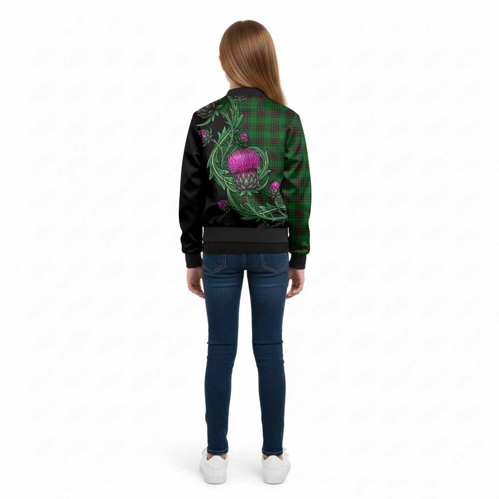 Beveridge Tartan Kid Bomber Jacket Resilient Scottish Thistle - Tartan Vibes Clothing
