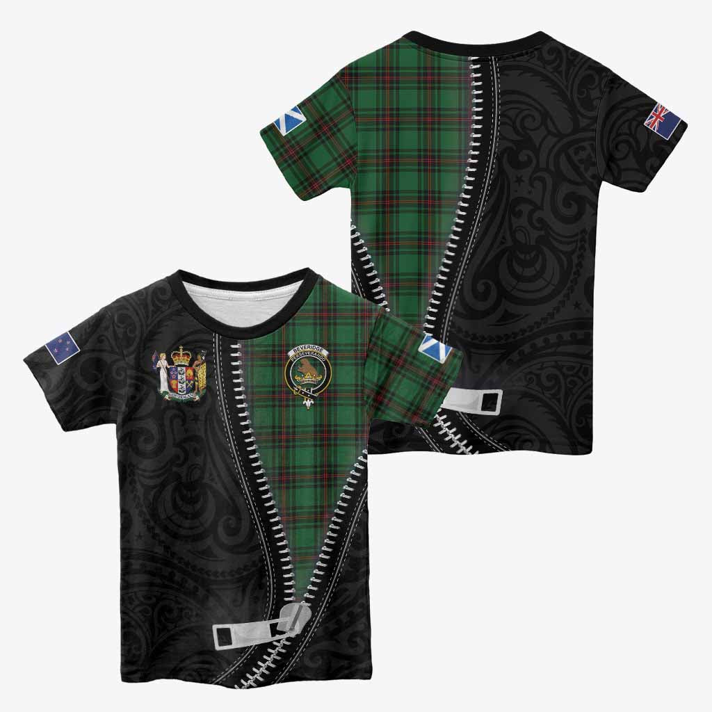 Beveridge Tartan Kid T-shirt New Zealand Pattern Unique Zipper Stylized