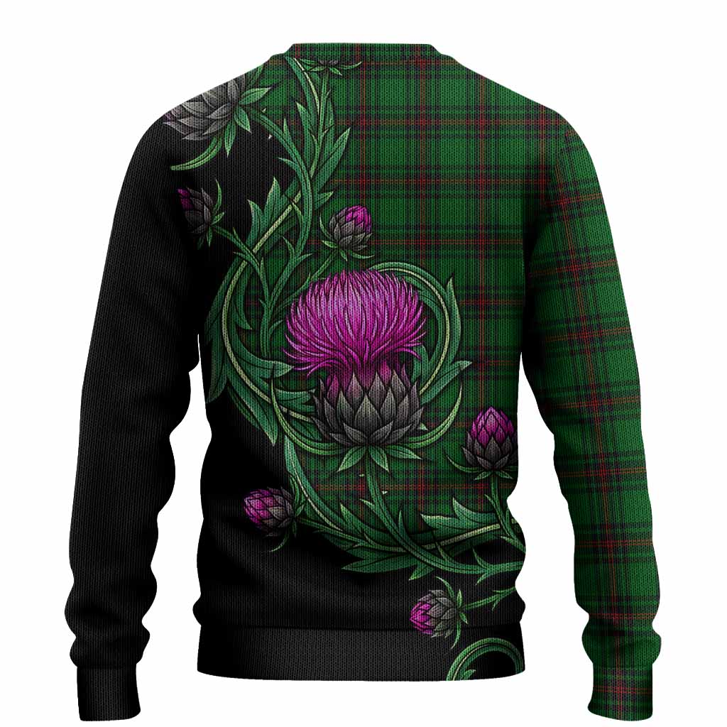 Beveridge Tartan Knitted Sweater Resilient Scottish Thistle - Tartan Vibes Clothing