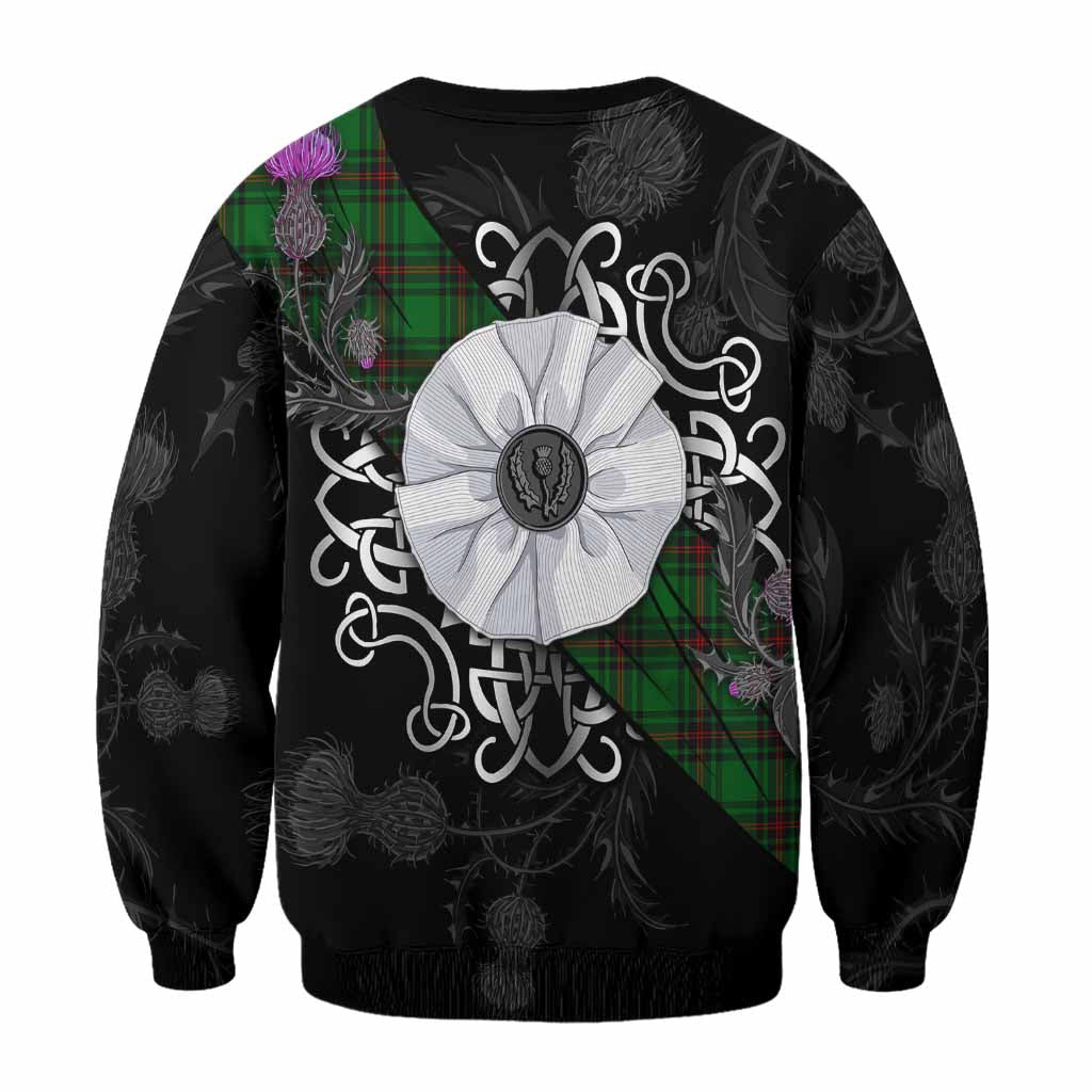Beveridge Tartan Sweatshirt Jacobite White Rose - Tartan Vibes Clothing