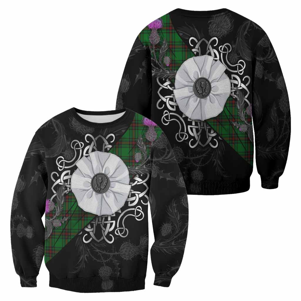 Beveridge Tartan Sweatshirt Jacobite White Rose - Tartan Vibes Clothing