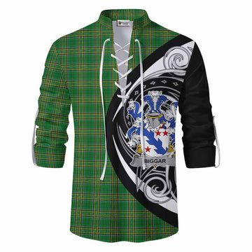 Tartan Vibes Clothing Biggar Irish Clan Ghillie Kilt Shirt Celtic Circle Style