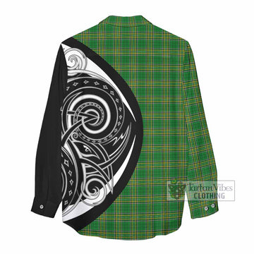Tartan Vibes Clothing Biggar Irish Clan Women's Casual Shirt Celtic Circle Style