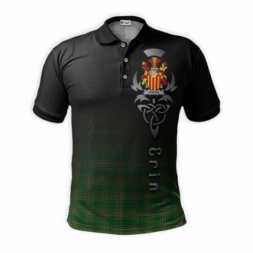 Tartan Vibes Clothing Bindon Irish Clan Polo Shirt with Coat of Arms Erin Go Bragh Celtic Inspired