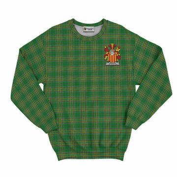 Tartan Vibes Clothing Bindon Irish Clan Tartan Sweatshirt with Coat of Arms