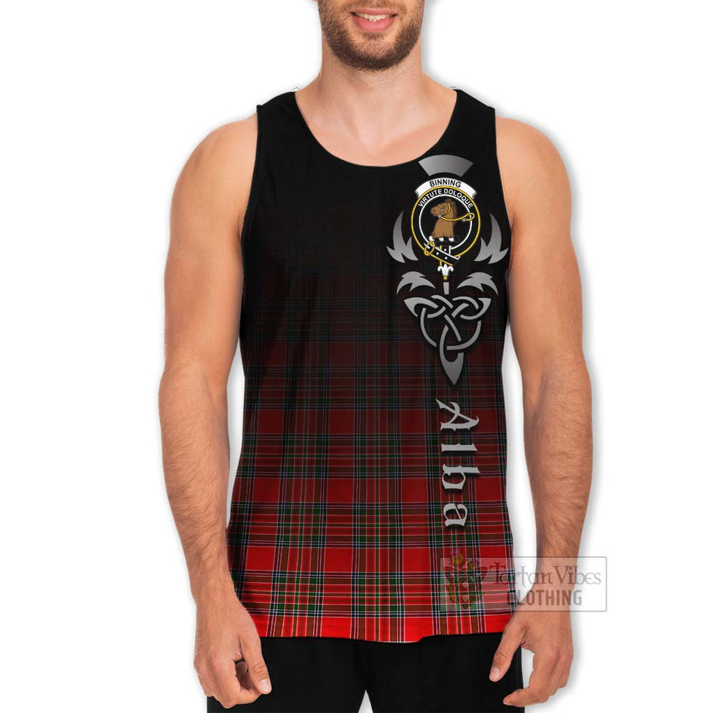 Binning Tartan Men's Tank Top Featuring Alba Gu Brath Family Crest Celtic Inspired Men - Tartan Vibes Clothing