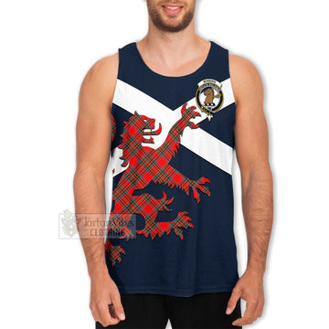 Binning Tartan Lion Rampant Men's Tank Top Proudly Display Your Heritage with Alba Gu Brath and Clan Name Men - Tartan Vibes Clothing