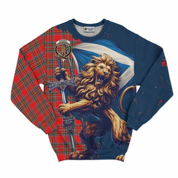 Binning Tartan Family Crest Sweatshirt with Scottish Majestic Lion Unisex - Tartan Vibes Clothing