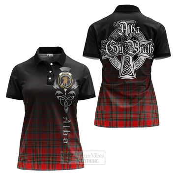 Binning Tartan Women's Polo Shirt Featuring Alba Gu Brath Family Crest Celtic Inspired Women - Tartan Vibes Clothing