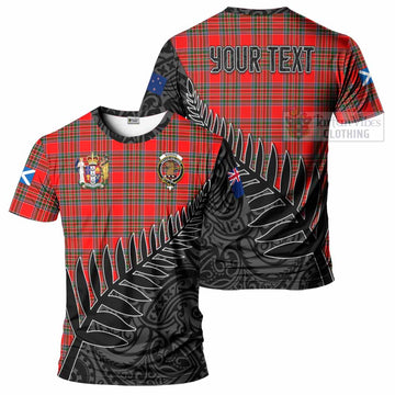 Binning Crest Tartan T-Shirt with New Zealand Silver Fern Half Style Kid's Shirt - Tartan Vibes Clothing
