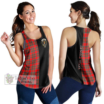 Binning Tartan Women's Racerback Tanks with Family Crest and Half Of Me Style 4XL - Tartan Vibes Clothing