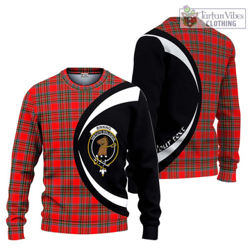 Binning Tartan Ugly Sweater with Family Crest Circle Style Unisex - Tartan Vibes Clothing