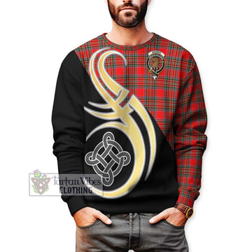 Binning Tartan Sweatshirt with Family Crest and Celtic Symbol Style Unisex - Tartan Vibes Clothing