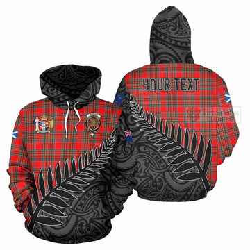 Binning Crest Tartan Hoodie with New Zealand Silver Fern Half Style Zip Hoodie - Tartan Vibes Clothing