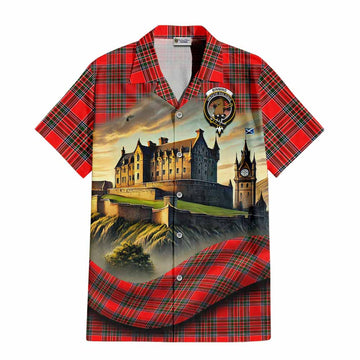 Binning Tartan Family Crest Hawaiian Shirt with Scottish Ancient Castle Style Kid - Tartan Vibes Clothing
