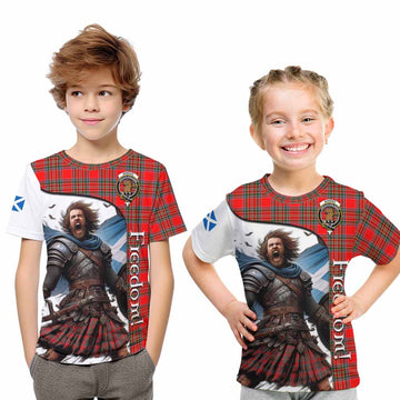 Binning Crest Tartan Kid T-Shirt Inspired by the Freedom of Scottish Warrior Youth XL Size14 - Tartan Vibes Clothing