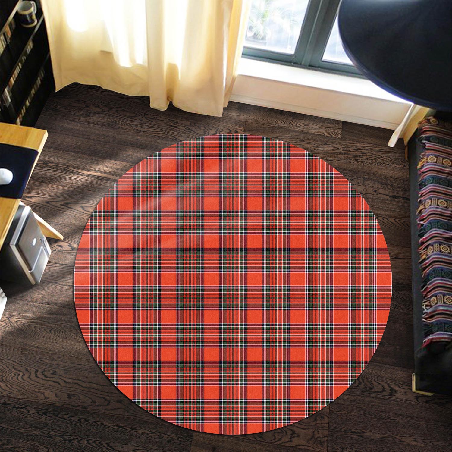 Binning Tartan Round Rug Premium Round Rug - Tartan Vibes Clothing